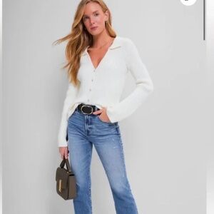 NWOT Size XS Z Supply Cream Sea Salt Rina Button Up Cardigan